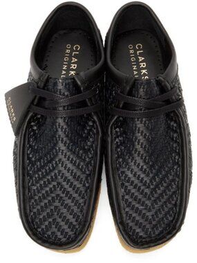 🔥 Clarks Wallabee Boot Black Raffia 26156530 • Size 12M • BNIB • Box + Receipt
